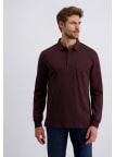 Polo triko Pierre Cardin pánské tmavě vínové