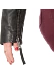 Kožená bunda Mustang dámska čierna
