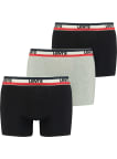 Boxerky Levi´s® SPRTSWR Logo 3pack pánské černo-šedé