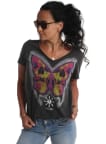 Tričko Yakuza Gradient Butterfly Dye V Neck