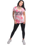 Tričko Yakuza Mesh Rose Curved V Neck