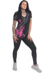 Tričko Yakuza Dark Skull Curved V Neck
