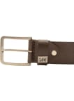 Kožený opasok Lee Small Logo Dark Brown hnedý