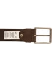 Kožený opasok Lee Small Logo Dark Brown hnedý