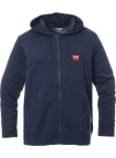 Mikina Wrangler Zip Thru Hoodie pánska tmavo modrá