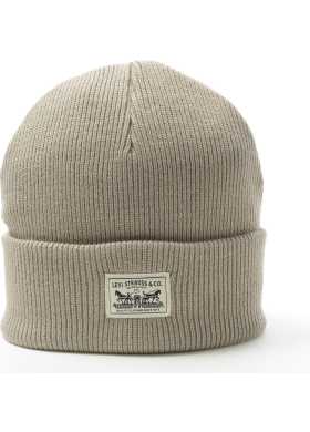 Čepice Levi´s® Backpatch Beanie tmavě béžová