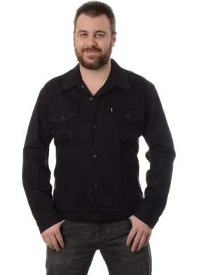 Džínová bunda Levi´s® Big Trucker Dark Horse pánská černá