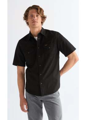 Košile Wrangler SS Western Rinse Black pánská černá