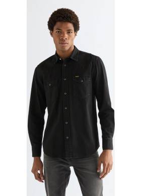 Košeľa Wrangler Western Shirt Rinse Black pánska čierna