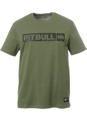 Triko PitBull West Coast Hilltop 170 pánské olivové
