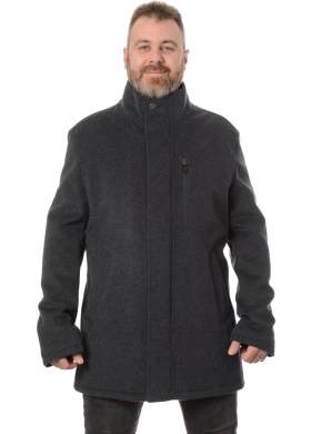 Kabát Bugatti pánský tmavě šedý