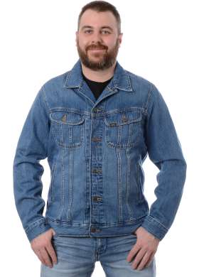 Džínová bunda Lee Rider Jacket Washed Camden pánská modrá