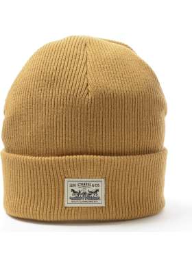 Čiapka Levi´s® Backpatch Beanie horčicovo žltá