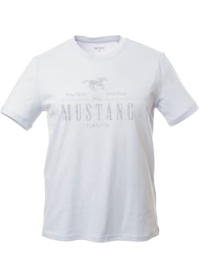 Tričko Mustang Style Alex C Print pánske šedo-modré