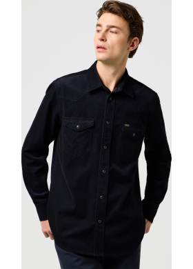 Košile Wrangler Western Cord pánská černá