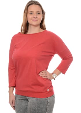 Tričko Timezone Rib Hem 3/4 Sleeve dámske červené