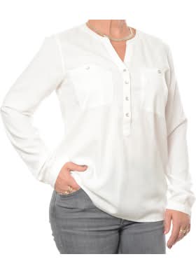 Halenka Timezone Striped Henley Blouse dámská bílá