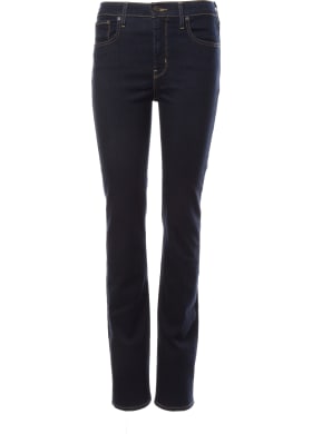 Levi's® jeans 724 High Rise Straight dámske tmavomodré