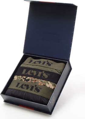 Boxerky Levi's® Giftbox Dotted 3pack čierno-olivové