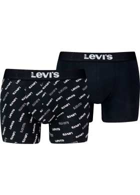 Boxerky Levi´s® Logo AOP 2pack pánské černé