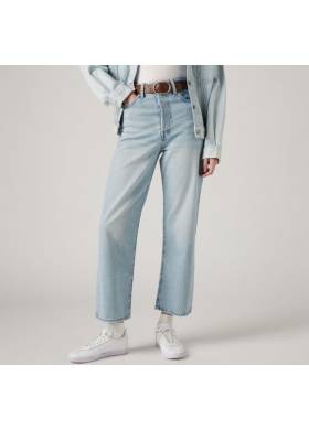 Levi´s® jeans Ribcage Straight Ankle Middle Road dámské světle modré