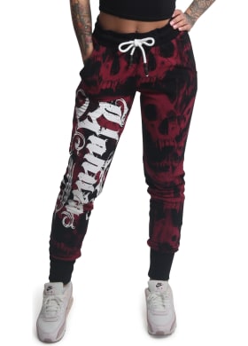 Tepláky Yakuza Skull Allover Joggers dámské černé
