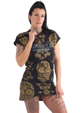 Šaty Yakuza Tričko Yakuza Skull Pattern Allover