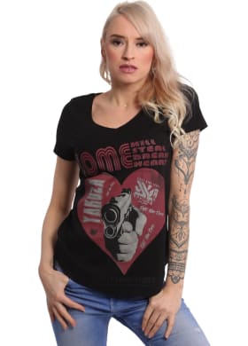 Tričko Yakuza Painted Gun Dye V Neck