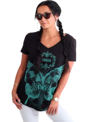 Tričko Yakuza Butterfly Dye V Neck