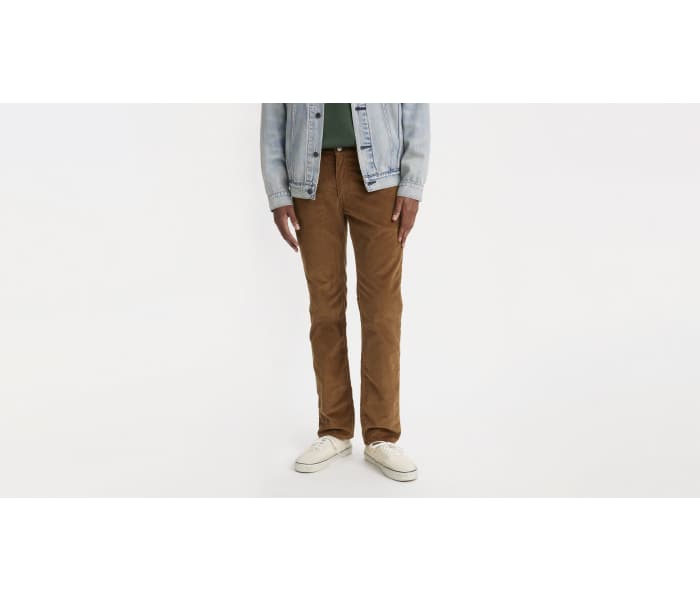 Menčestrové nohavice Levi´s® 511 Slim Karla pánske hnedé