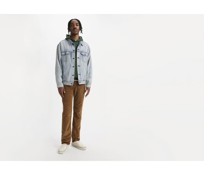 Menčestrové nohavice Levi´s® 511 Slim Karla pánske hnedé