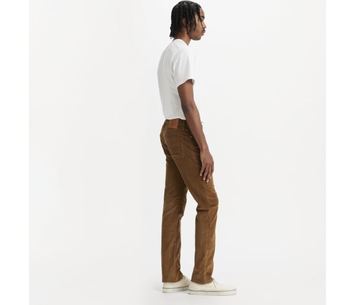 Menčestrové nohavice Levi´s® 511 Slim Karla pánske hnedé