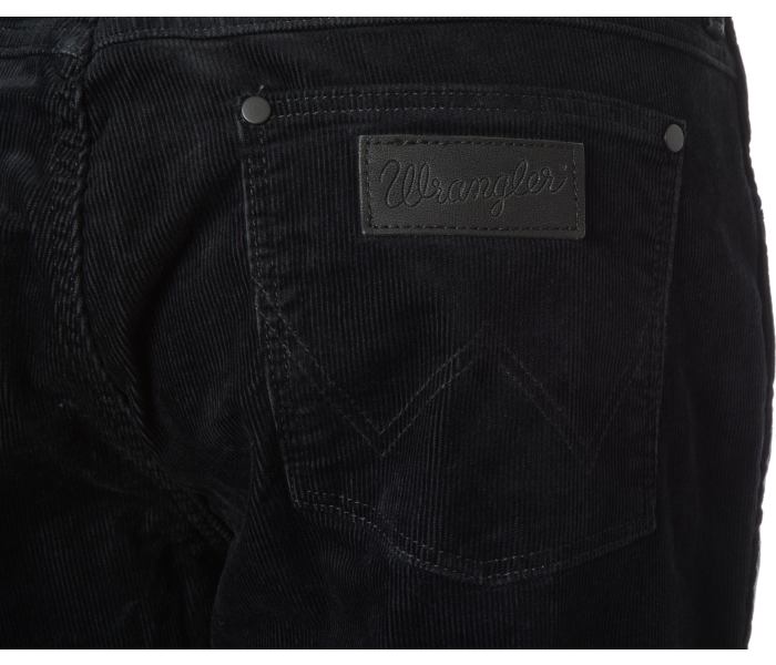 Manšestrové kalhoty Wrangler Greensboro Black pánské černé