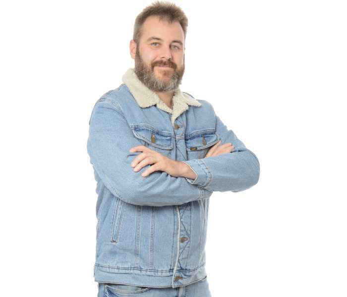 Džínová bunda Lee Sherpa Fallout pánská světle modrá