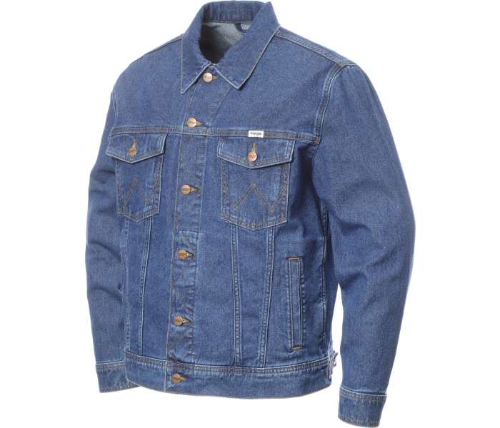 Džínová bunda Wrangler Classic Mid Stone pánská modrá