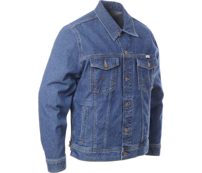 Džínová bunda Wrangler Classic Mid Stone pánská modrá