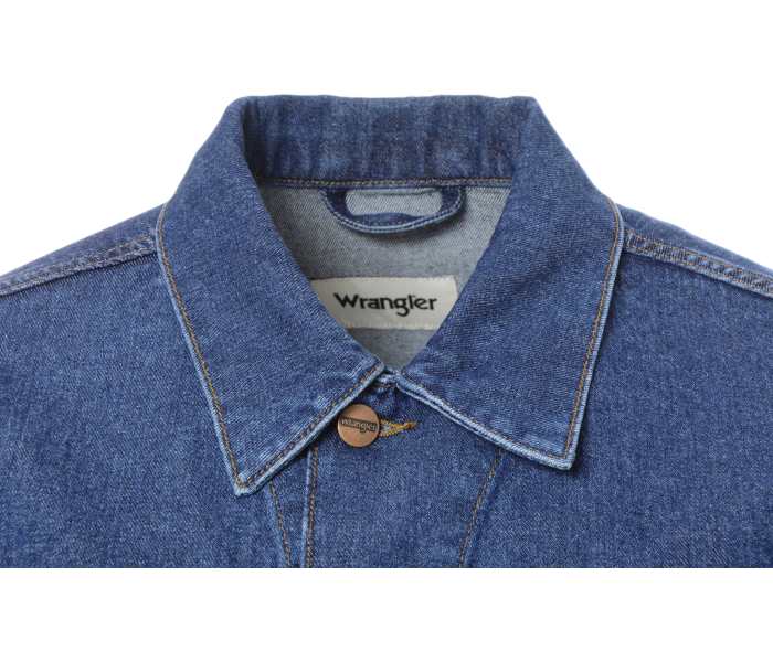 Džínová bunda Wrangler Classic Mid Stone pánská modrá