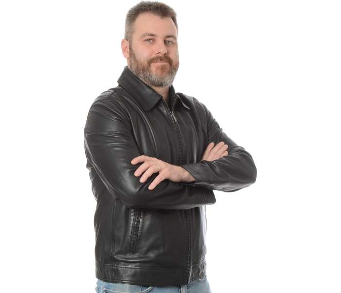 Kožená bunda Bugatti pánská černá