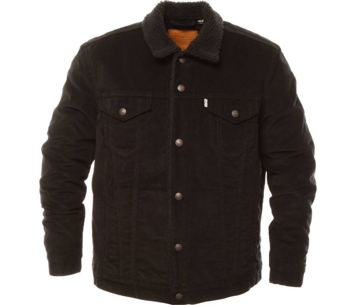 Manžestrová bunda Levi´s® Sherpa Trucker pánská černá