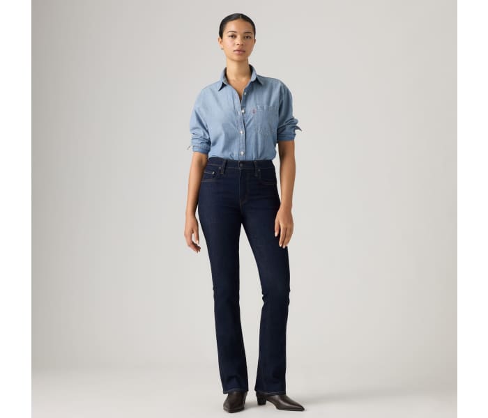 Levi´s® jeans 725 High Rise Bootcut True Blue Rince dámske tmavo modré