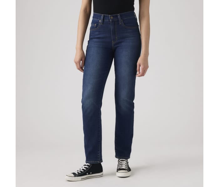 Levi´s® jeans 724 High Rise Straight Chelsea Carbon dámske modré