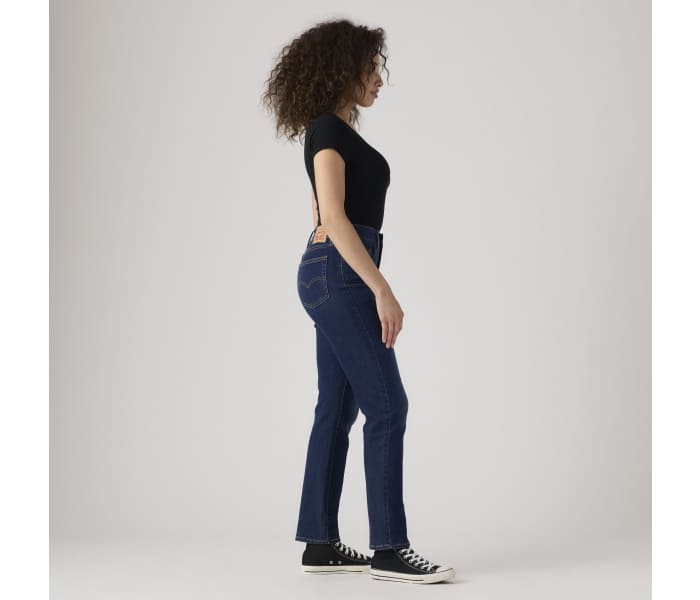 Levi´s® jeans 724 High Rise Straight Chelsea Carbon dámske modré