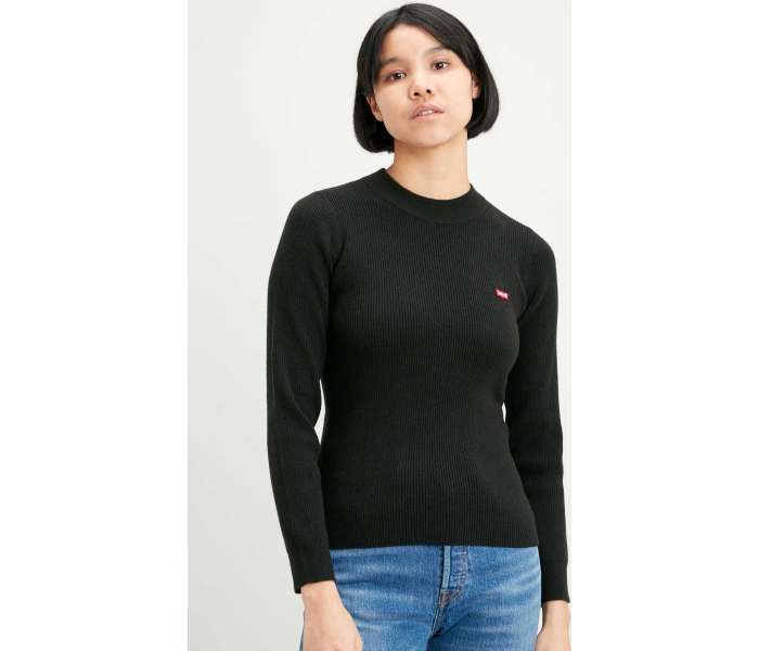 Sveter Levi's® Crew Rib Caviar dámsky čierny
