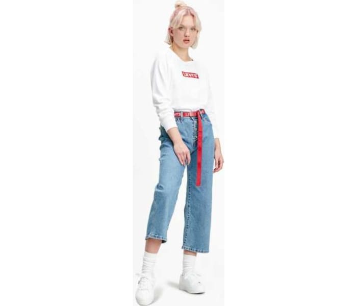 Mikina Levi´s® Relaxed Graphic Crew dámská bílá