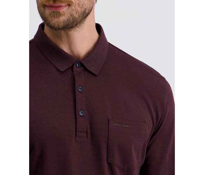 Polo triko Pierre Cardin pánské tmavě vínové