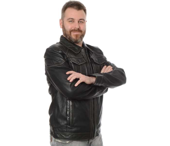 Kožená bunda Mustang pánská černá