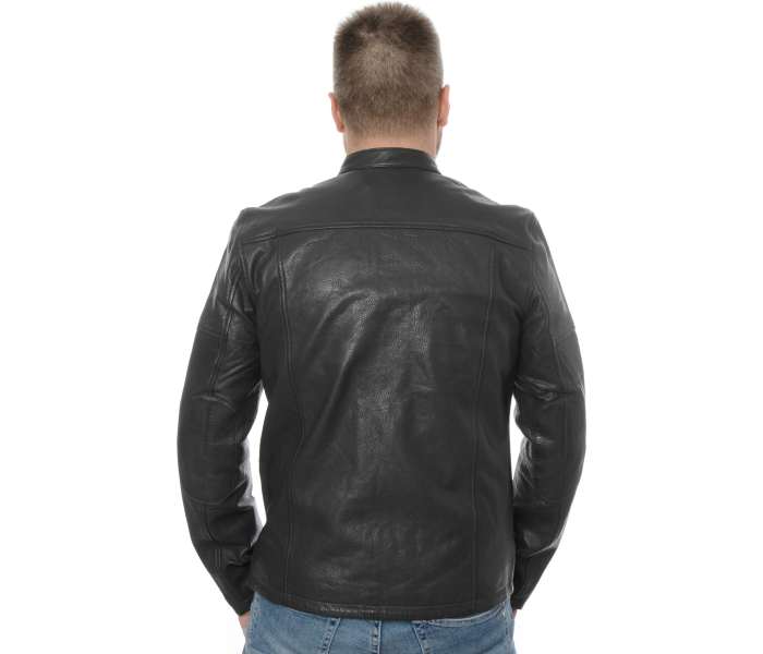 Kožená bunda Mustang pánská tmavě šedá