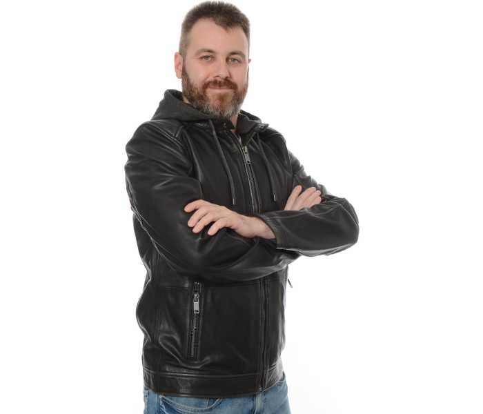 Kožená bunda Mustang pánská černá