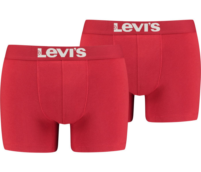 Boxerky Levi´s® Solid Basic 2pack pánské červené