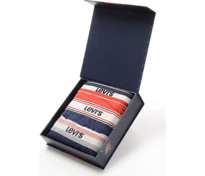 Boxerky Levi's® Giftbox Logo Box 3pack modro-červené